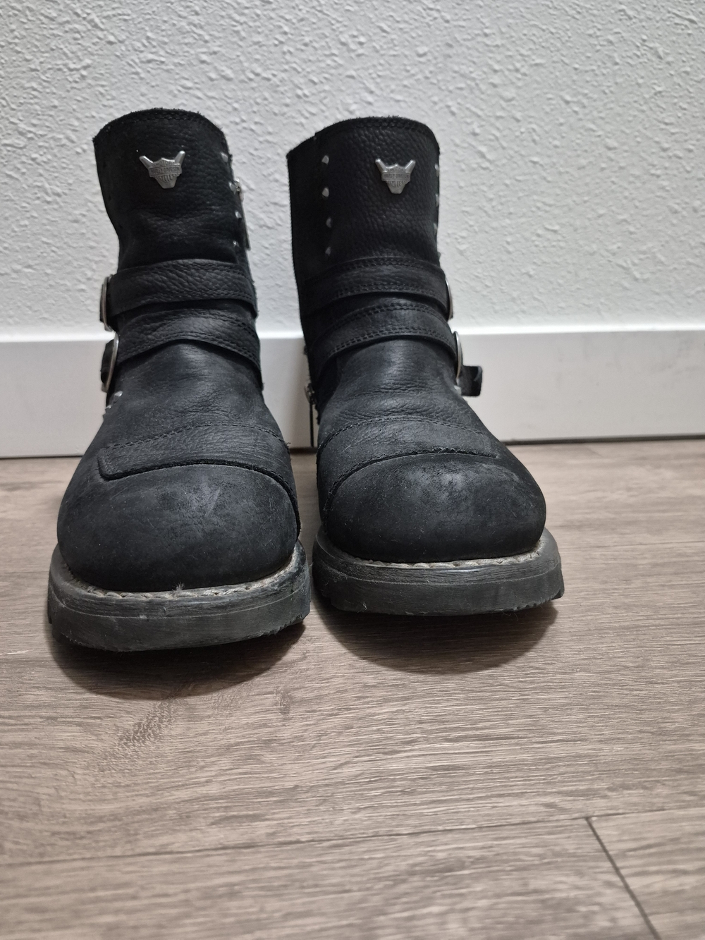 Harley Davidson Black Soft Leather Buckle Boots. Womens Size 8. - Picture 14 of 15